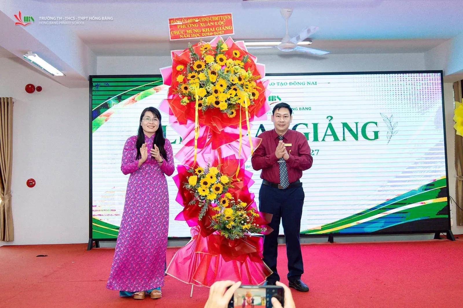 Trường TH-THCS-THPT Hồng Bàng tổ chức Lễ khai giảng năm học 2026 - 2027