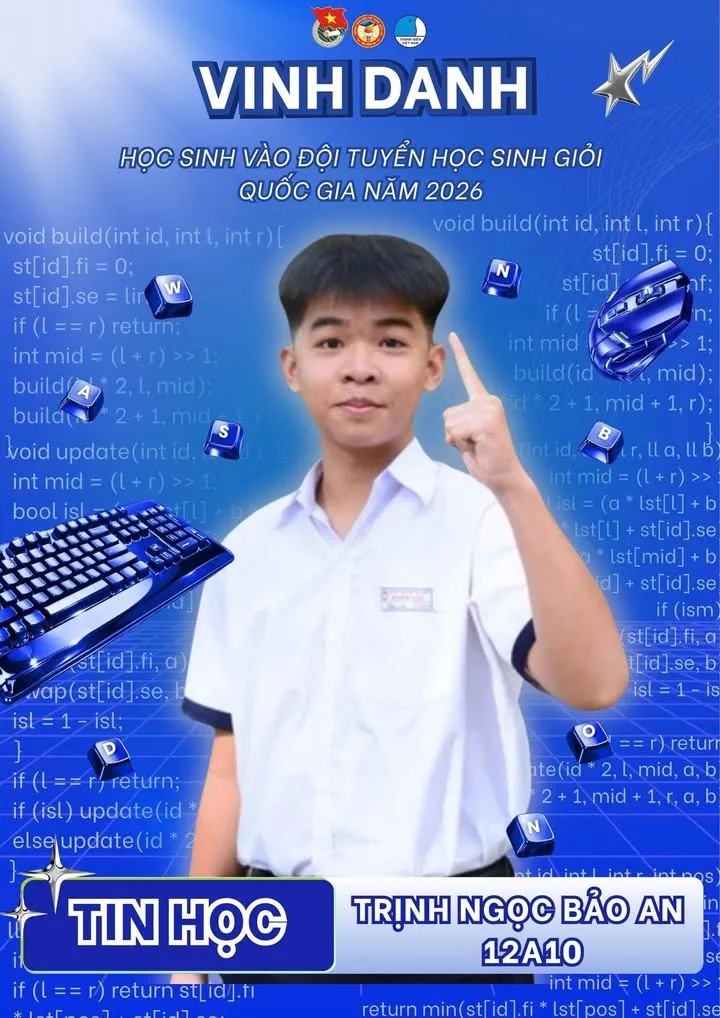 VINH DANH HỌC SINH VÀO ĐỘI TUYỂN HỌC SINH GIỎI QUỐC GIA NĂM 2026